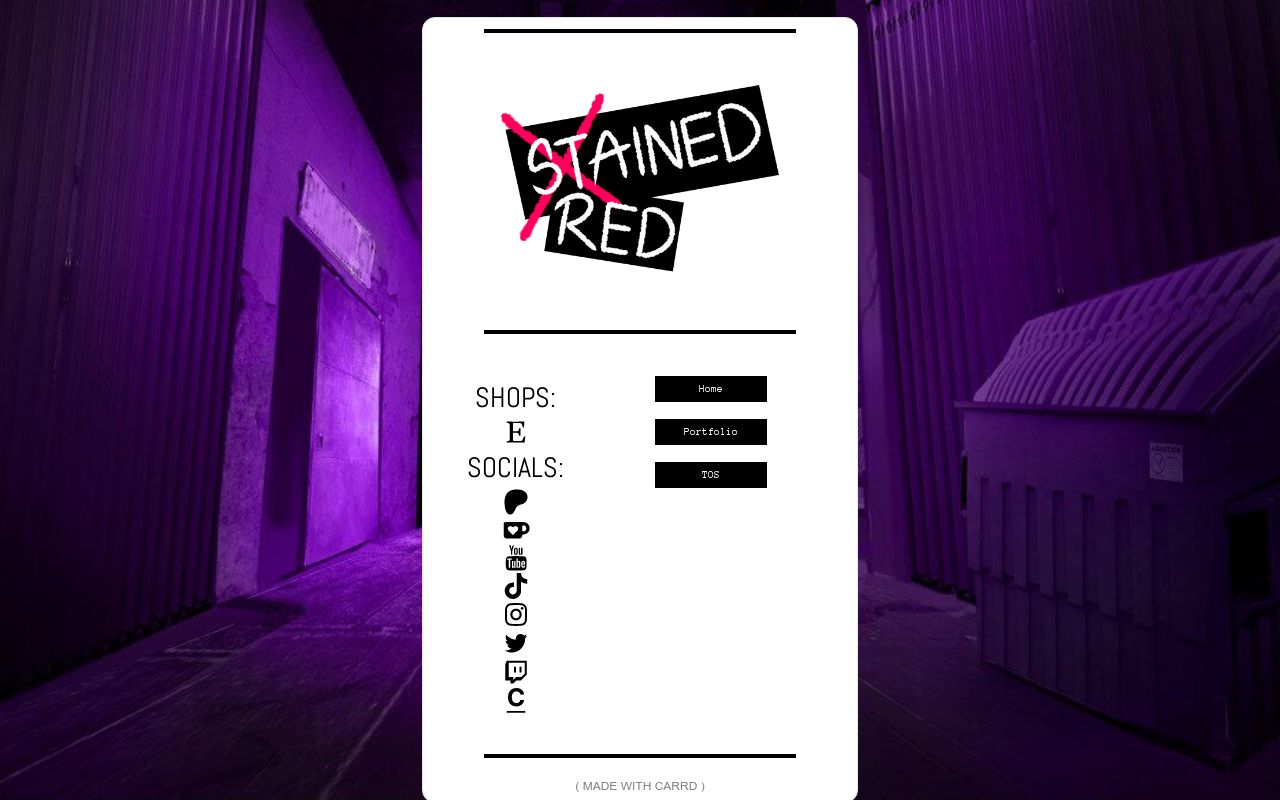 stained red